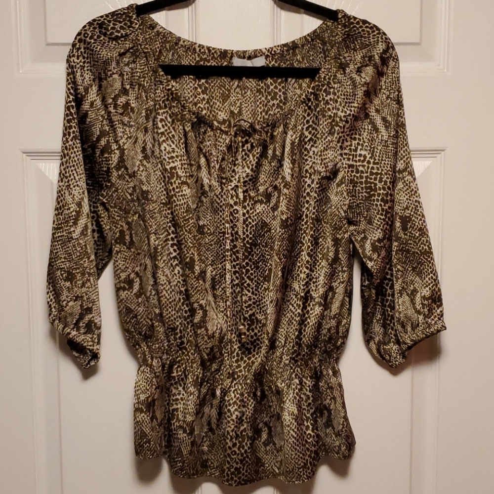 Violet & Claire Snakeskin Blouse